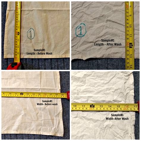 shrinkage test for fabric